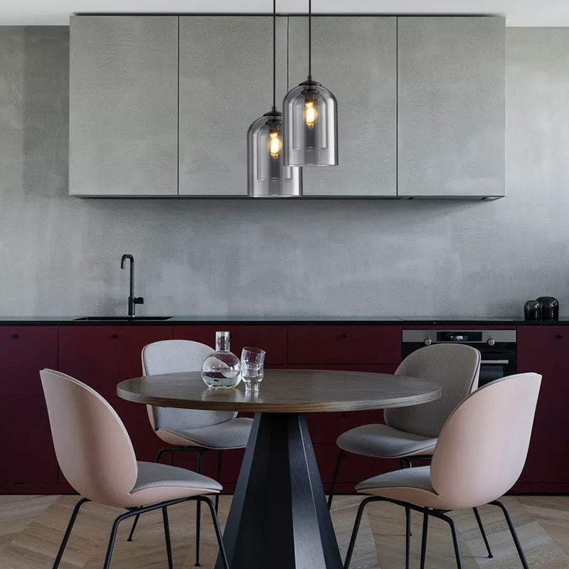Lampe Suspendue Vintage En Verre — vue 3