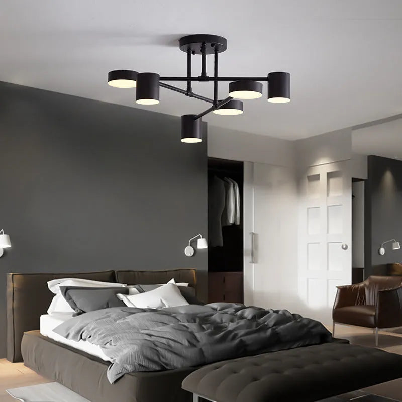 Plafonnier Moderne À 6 Têtes LED Orientables