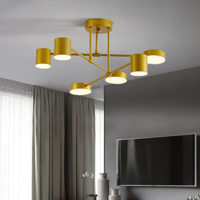 Plafonnier Moderne À 6 Têtes LED Orientables — vue 2