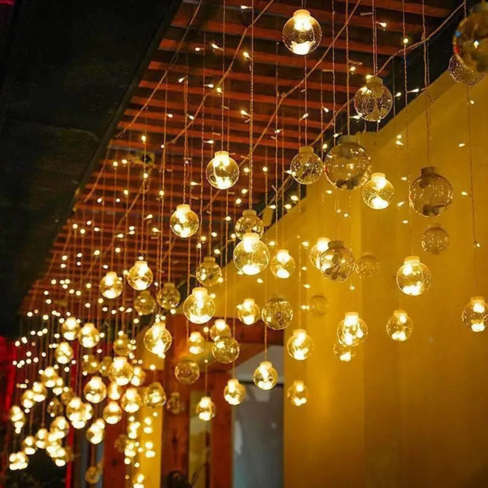 Rideau Lumineux À Boules Suspendues