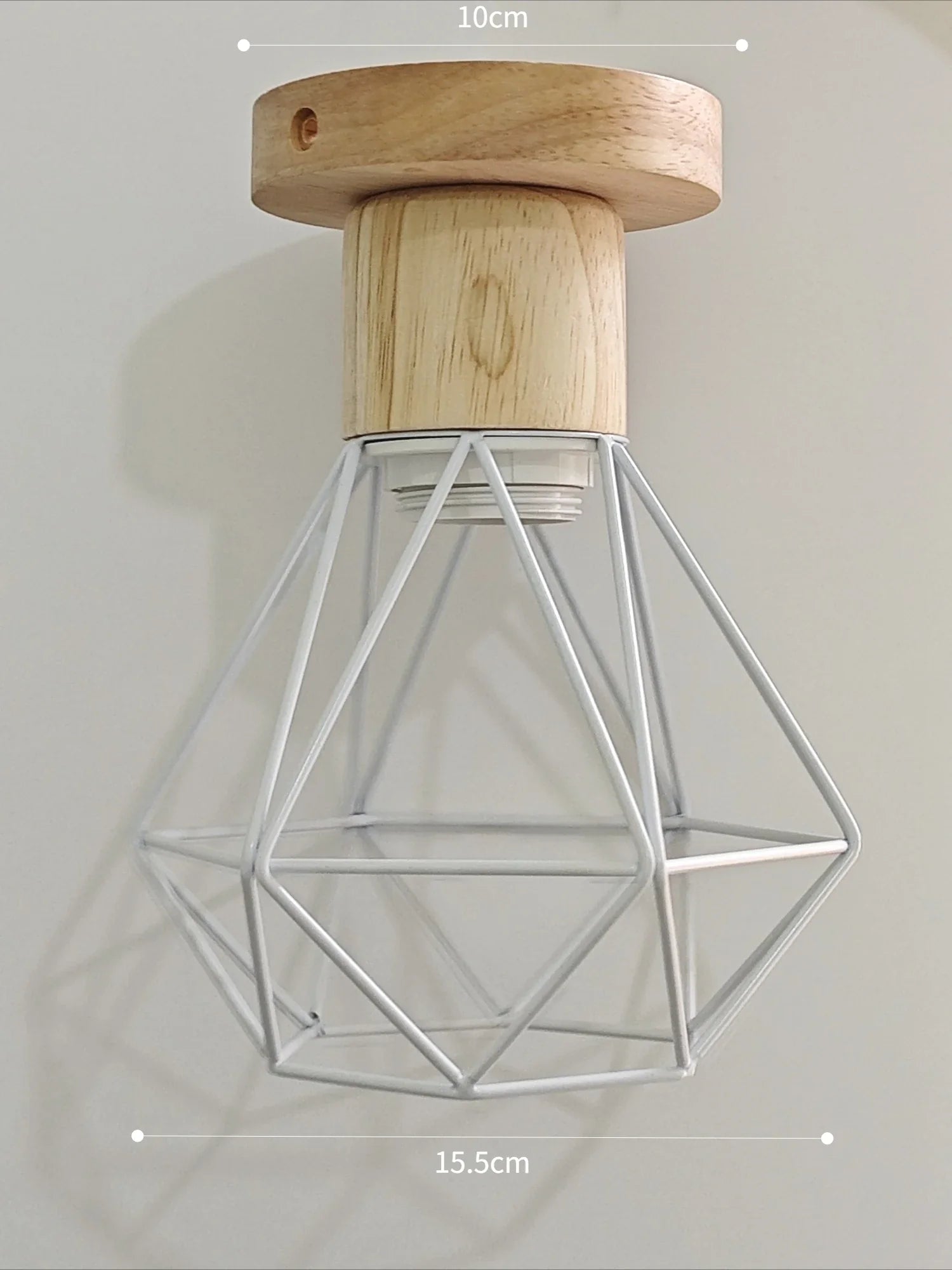 Suspension Cage Métal et Bois Style Vintage Industriel