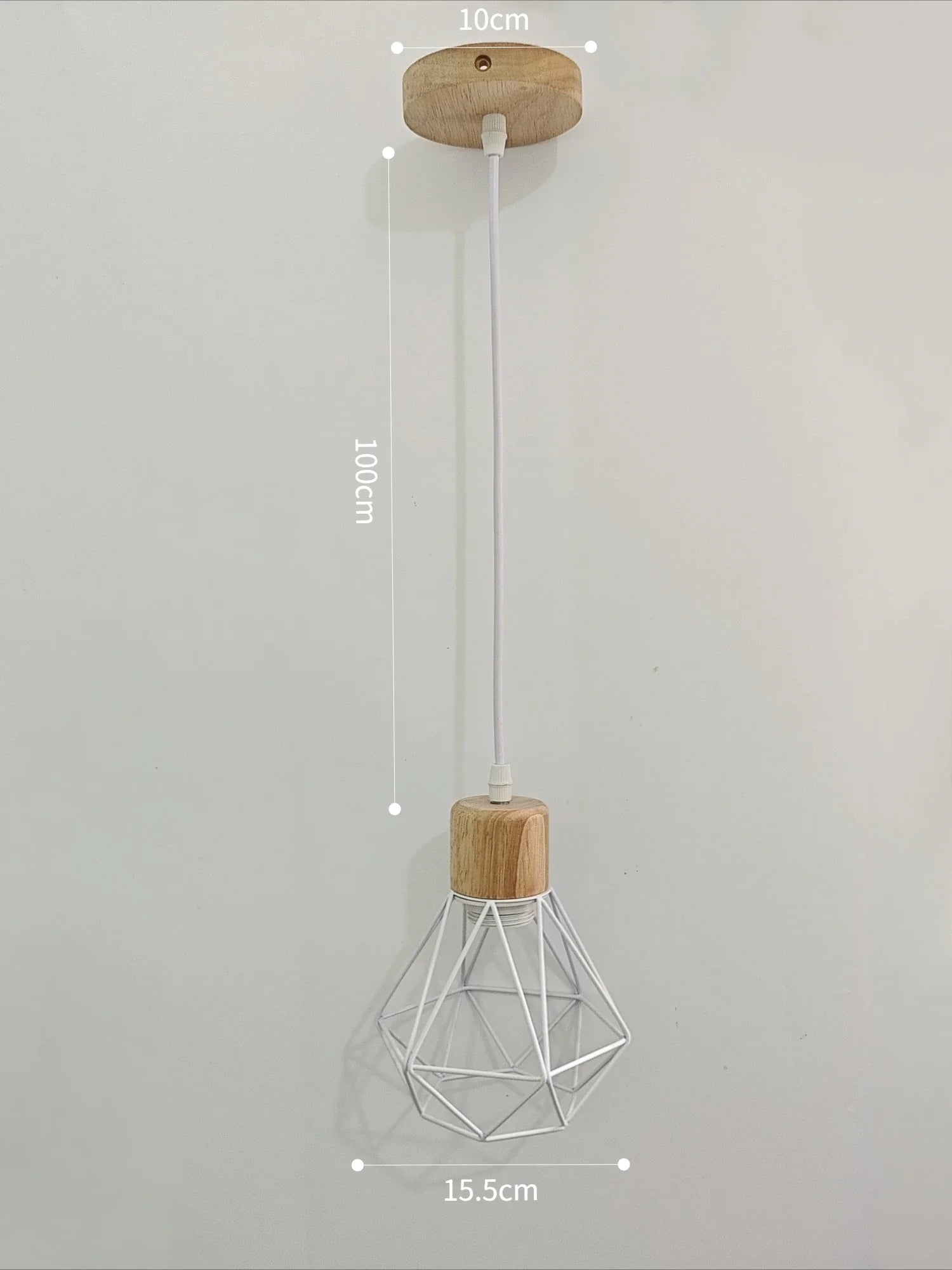 Suspension Cage Métal et Bois Style Vintage Industriel