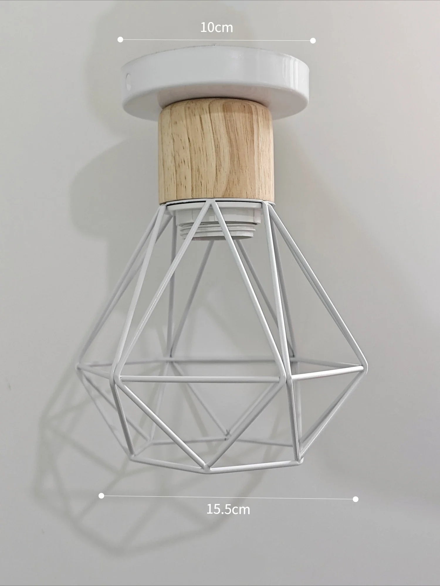 Suspension Cage Métal et Bois Style Vintage Industriel